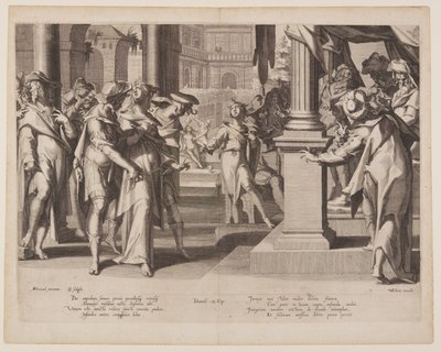 Susanna Before Daniel, plaque 3 de Thrones of Justice (Thronus Iustitiae) - Willem van Swanenburgh