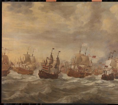 Épisode de la bataille navale des Quatre Jours (11-14 juin 1666) - Willem van de Velde (I) (attributed to)