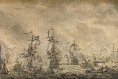 Bataille entre les flottes néerlandaise et suédoise, dans le détroit, 8 novembre 1658 - Willem van de Velde (I)