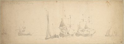 Navires hollandais en mer, 28 mai-7 juin 1665 - Willem van de the Elder Velde