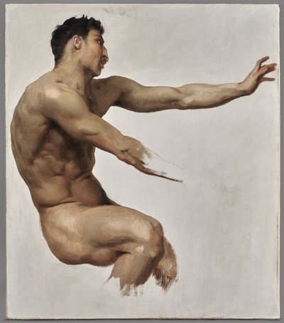 Étude de satyre pour Nymphes et Satyre, vers 1873 - William Adolphe Bouguereau