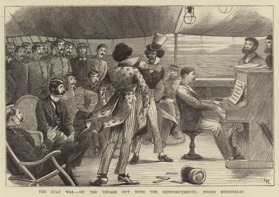 La guerre zouloue, en route avec les renforts, Minstrelsy noir - William (after) Ralston