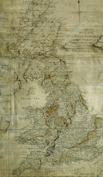 Carte des strates en Angleterre, au Pays de Galles et en partie en Écosse, gravée par John Cary, vers 1802-3 - William (after) Smith