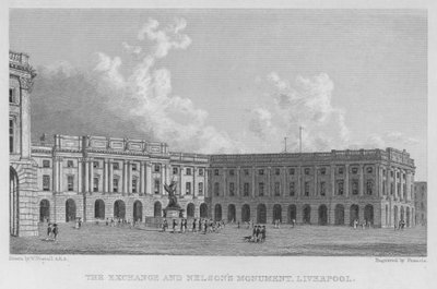 La Bourse et le Monument de Nelson, Liverpool - William (after) Westall