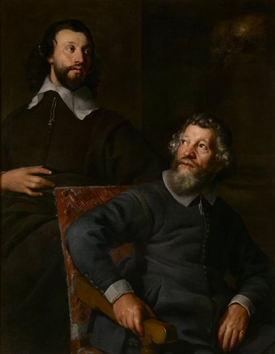 Portrait de deux messieurs, appelés Nicholas Stone et son fils - William (attr. to) Dobson