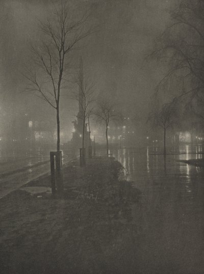 Nuit humide, Columbus Circle, New York, vers 1925 (photo) - William A. Fraser