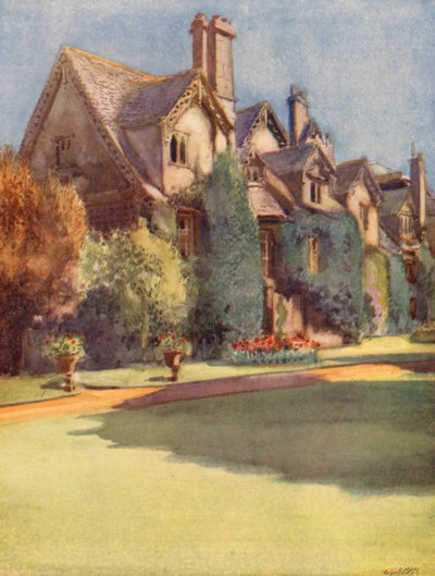 Les "mansiones" au Worcester College ; un vestige de la salle des moines bénédictins - William Ainsworth Wildman