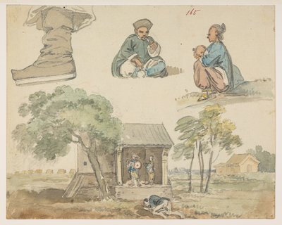 Études de figures et sanctuaire, d