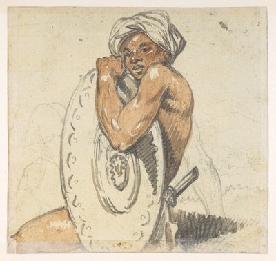 Jeune homme avec un bouclier (d