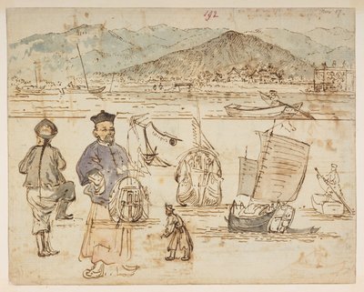 f.67 192 Études de figures, avec des bateaux inclus en 192, d