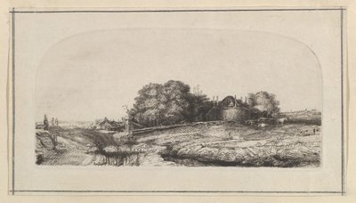Paysage avec une grange à foin et un troupeau de moutons (copie) - William Baillie