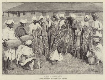 Une fête dansante à Manipur - William Barnes Wollen