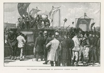 La manifestation chartiste sur Kennington Common, Londres - William Barnes Wollen