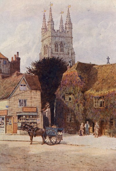 Église et hôtel Woolpack, Tenterden - William Biscombe Gardner