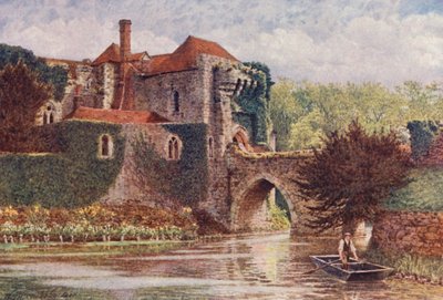 La vieille porte et le pont, Château de Leeds - William Biscombe Gardner