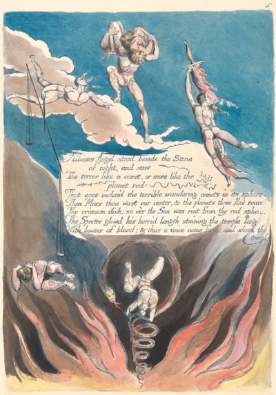 Albions Engel stand neben dem Stein der Nacht und sah... (Platte 7) - William Blake