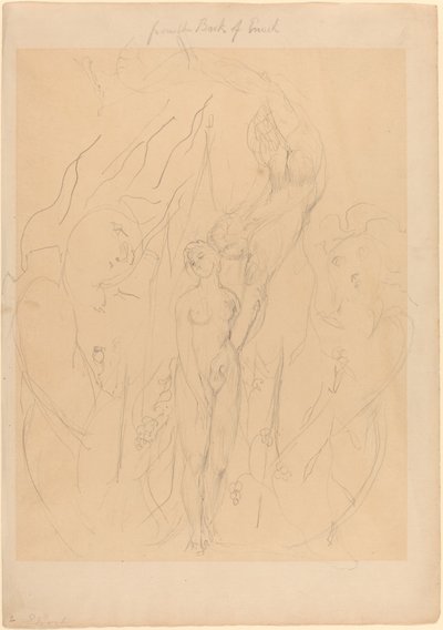 Un ange enseignant à une fille des hommes les secrets du péché - William Blake