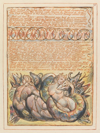 Und Rahab Babylon die Große (Platte 75) - William Blake