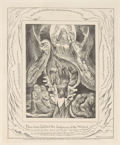 Livre de Job, Planche 16, La Chute de Satan - William Blake