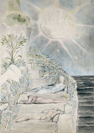 Dante et Stace dormant, Virgile veillant, illustration de la 