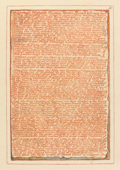 « Hampstead Highgate Finchley Hendon Muswell Hill... » (Planche 16) - William Blake