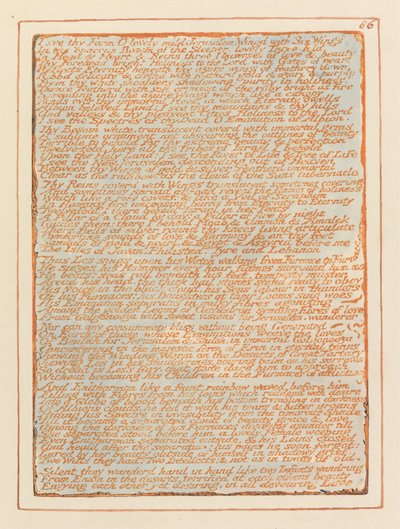 Jérusalem, Planche 86, Je Vois ta Forme.... - William Blake