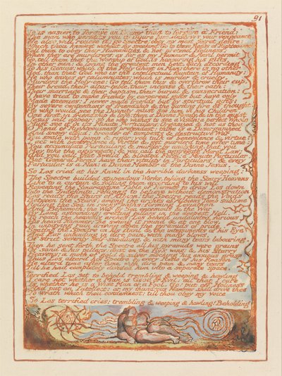 Jérusalem, Planche 91 - William Blake