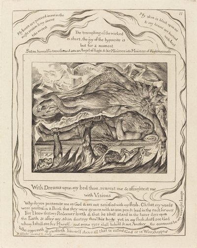Les mauvais rêves de Job, 1825 - William Blake