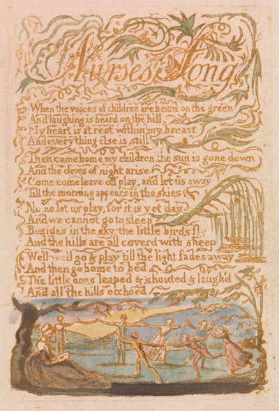 Lied der Amme (Platte 22) - William Blake
