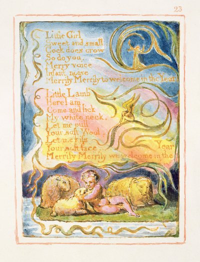P.125-1950.pt23 Printemps (suite) : planche 23 de Songs of Innocence and of Experience (copie AA) c.1815-26 - William Blake