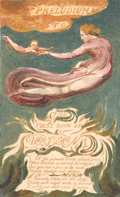 Le Premier Livre d'Urizen, Planche 2, "Prélude au Livre d'Urizen" (Bentley 2a) - William Blake