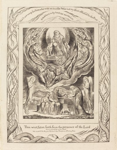 Satan sortant de la présence du Seigneur, 1825 - William Blake