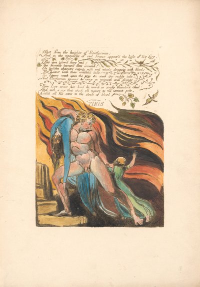 Schuss von den Höhen von Enitharmon (Platte 17) - William Blake