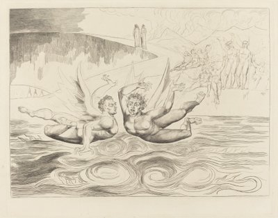 Le Cercle des Officiels Corrompus; les Diables se Battant - William Blake