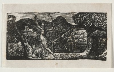 Les Pastorales de Virgile, Églogue I : Le berger chasse un loup, 1821 - William Blake
