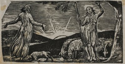 Thenot réprimande Colinet, des Pastorales de Virgile - William Blake