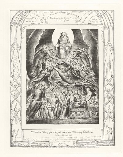 Quand le Tout-Puissant était encore avec moi, quand mes enfants étaient autour de moi - William Blake