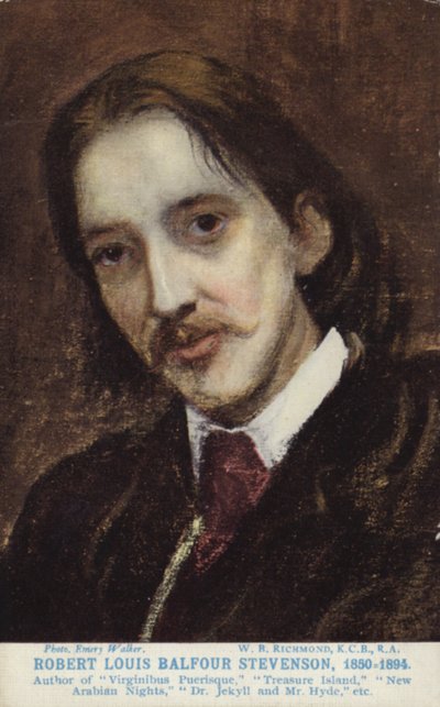 Robert Louis Stevenson (1850-1894), romancier, poète et écrivain de voyage écossais - William Blake Richmond