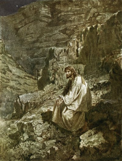 Quarante jours dans le désert, tenté par Satan - William Brassey Hole