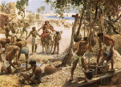 Les Israélites fabriquant des briques en Égypte - William Brassey Hole