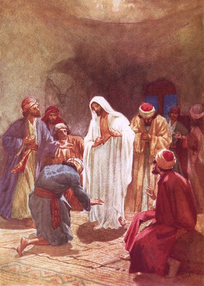 Jésus réprimandant Thomas pour son incrédulité - William Brassey Hole
