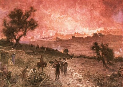 La destruction de Jérusalem par Nabuchodonosor en 587 av. J.-C. - William Brassey Hole