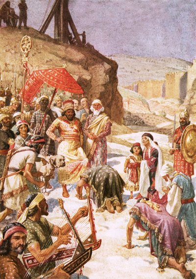 La soumission de Coniah à Nabuchodonosor, 587 av. J.-C. - William Brassey Hole