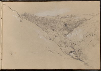 Paysage avec collines et forêt - William Brockedon