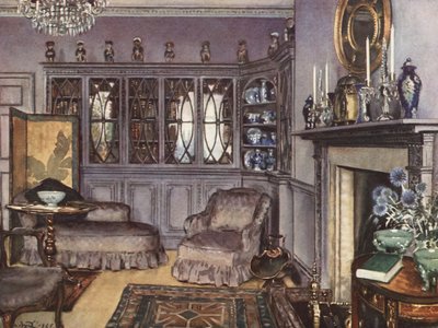 Décoration intérieure : Un salon en gris mauve - William Bruce Ellis Ranken