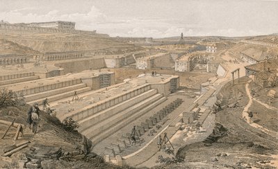 Docks à Sébastopol avec ruines du Fort Saint-Paul - William Crimea Simpson