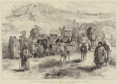 Pèlerins musulmans de Perse en route vers la ville sainte de Meshed - William Crimea Simpson