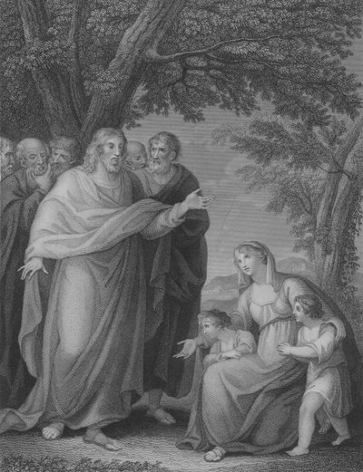 Christ et les enfants de Zébédée, Matthieu 20, versets 20-29 - William Cuming
