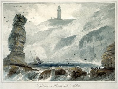 Phare sur Flamborough Head, Yorkshire - William Daniell