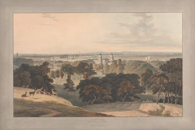 Planche I : Londres depuis Greenwich Park - William Daniell